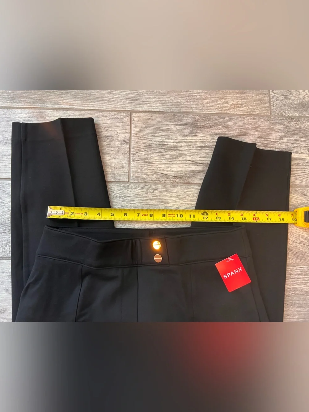 SPANX Black Women's Ponte Slim Dress Pants with Double Button Waist